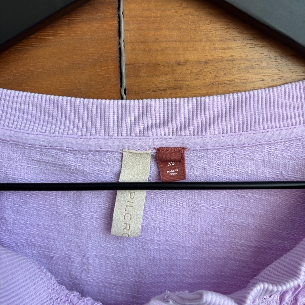 Anthropology Pilco PIntuck Pullover In Lavender, Size XS - Picture 8 of 11